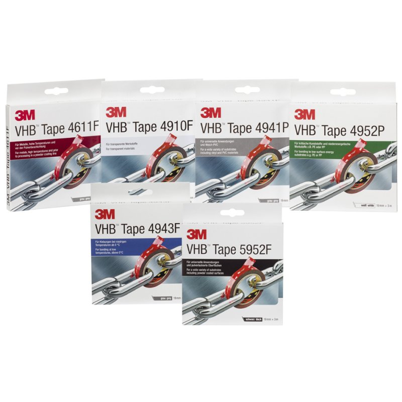 3M VHB ruban de montage double face 4910F, transparent, 19 mm × 11 m